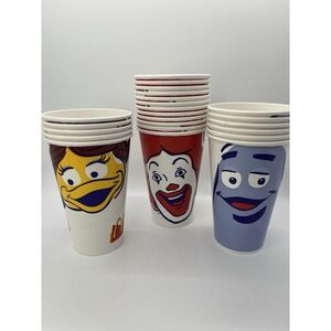 Vintage 2001  Lot of 23 Unused Genuine Ronald McDonald Waxed Small Paper Cup